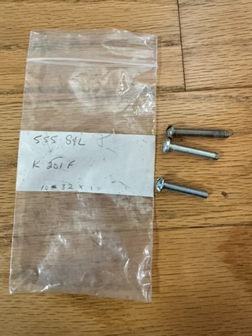 K201F and 2 misc screws
