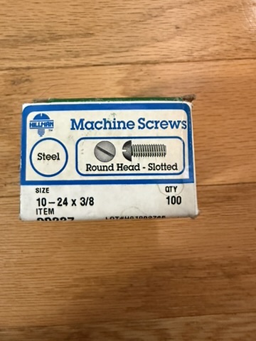 Screw 10-24 x 3/8 top of box