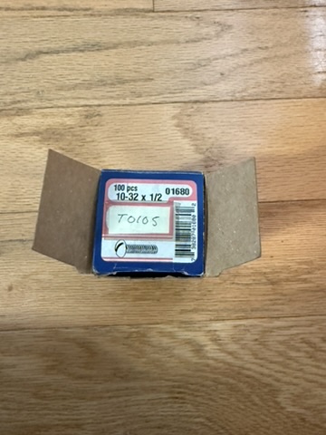 Screw 10-32 x 1/2 top of box